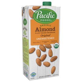Pacific Foods, Almond Beverage, Unsweetened, Low Fat, Organic, 32 oz