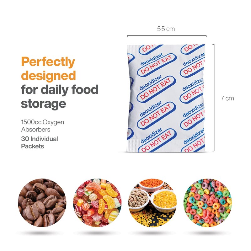 1500cc (Individually Sealed - Total 30 Count) for Food Storage,