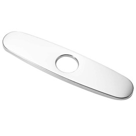 Wovier Faucet Plate,Chrome Sink Hole Cover Plate,10" Circular Escutcheon Plate 304 Circular Stainless Steel Deck Plate for 1 or 3 Hole Bathroom or Kitchen Sink Faucet Mixer Tap