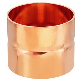 PATIKIL 3" ID Copper Coupling Fitting Rolled Tube Stop Straight Pipe Fitting Welding Joint for HVAC AC Plumbing Refrigeration Equipment