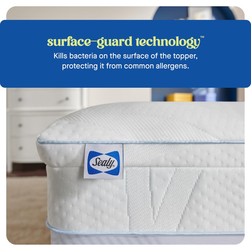 Sealy Dreamlife 3” Gel Memory Foam Mattress Topper + 1”