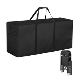 Loenel Folding Chair Storage Bag, Waterproof Large Carry Bag for 4 Packs Plastic, Resin, and Wood Folding Chairs - 39" L x 12" W x 20" H