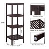 SONGMICS 100% Bamboo Bathroom Shelf Stand 4-Tier Multifunctional Storage Rack