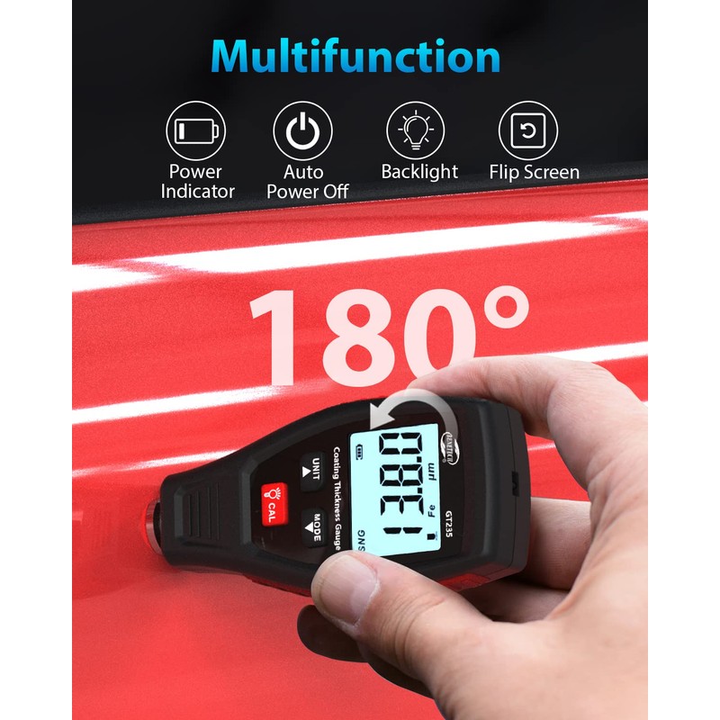 Benetech GT235 Paint Coating Thickness Meter, Digita Film Coating Thickness