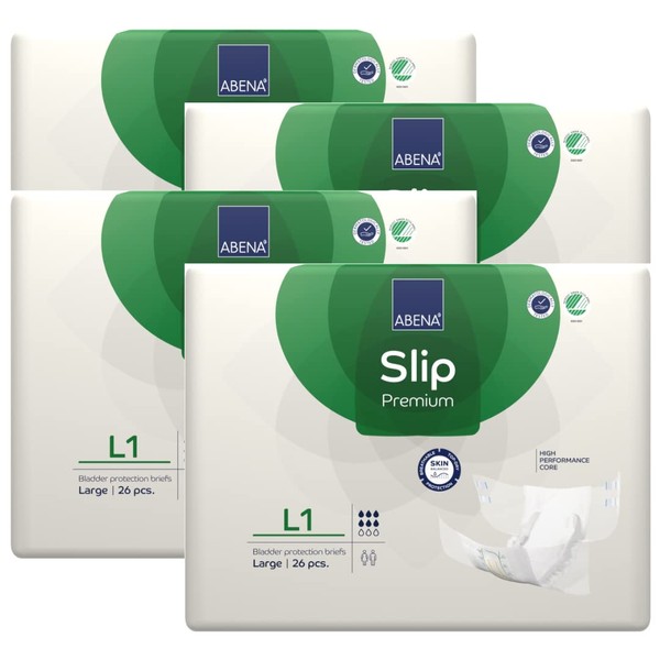 Abena Slip Premium Incontinence Briefs, Level 1, (Medium to Large
