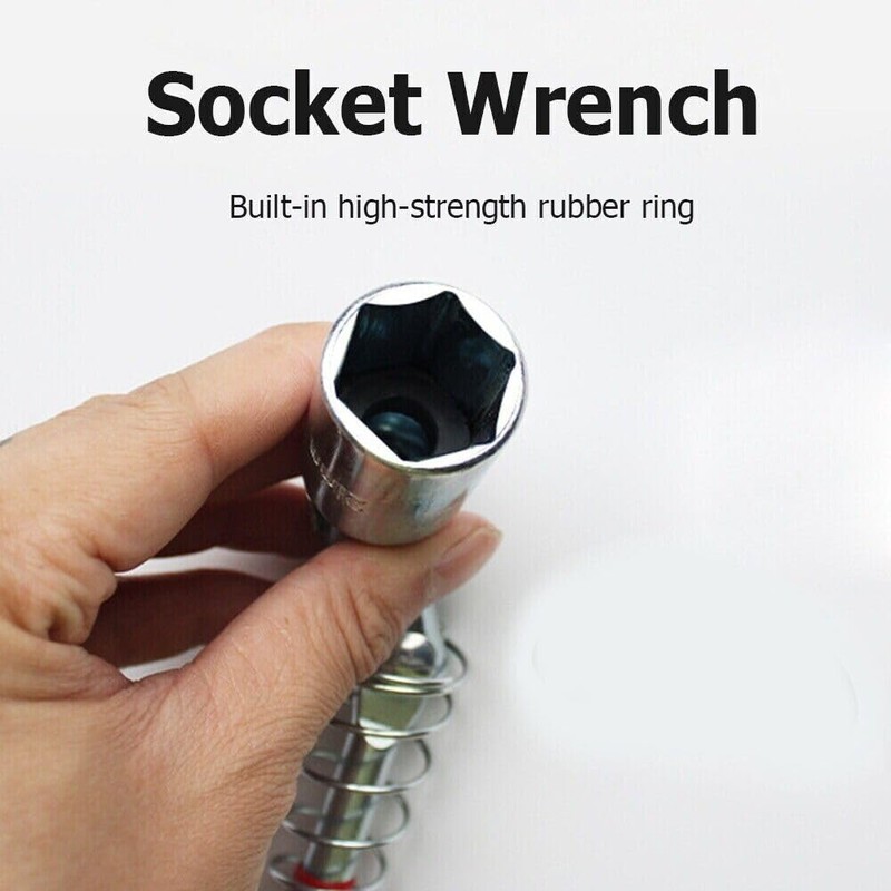 MAXPERKX Spark Plug T-Handle Flexible Spring Swivel Wrench Removal Handle