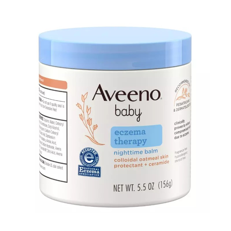Aveeno Baby Eczema Therapy Nighttime Body Balm, Colloidal Oatmeal, 5.5