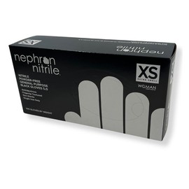 Made in USA: Powder-Free Nitrile General Purpose  Disposable Gloves for Household Cleaning - Size: M, Color: Black