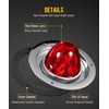 Partsam 2Pcs Red Glass Lens Watermelon Lights Kit LED Stop