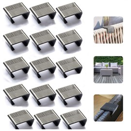 15 PCS Outdoor Patio Wicker Furniture Clips Sectional Sofa Rattan Furniture Clamps Chair Fasteners Connect The Sectional or Module Outdoor Couch Patio Furniture Connect Clamps