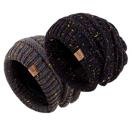 REDESS Slouchy Beanie Hat for Men and Women Winter Warm Chunky Soft Oversized Cable Knit Cap