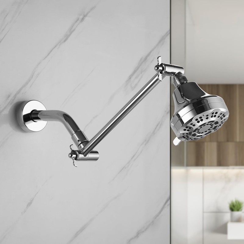Shower Head Arm, Adjustable Shower Extension Arm for Rain Showerheads,