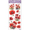 Red Poppy Flower Stickers by Violette Stickers