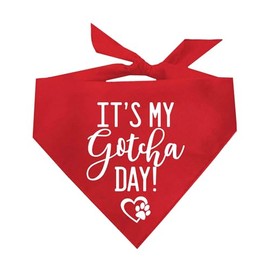 It's My Gotcha Day! Adoption Day Dog Bandana for Dogs (Assorted Colors)