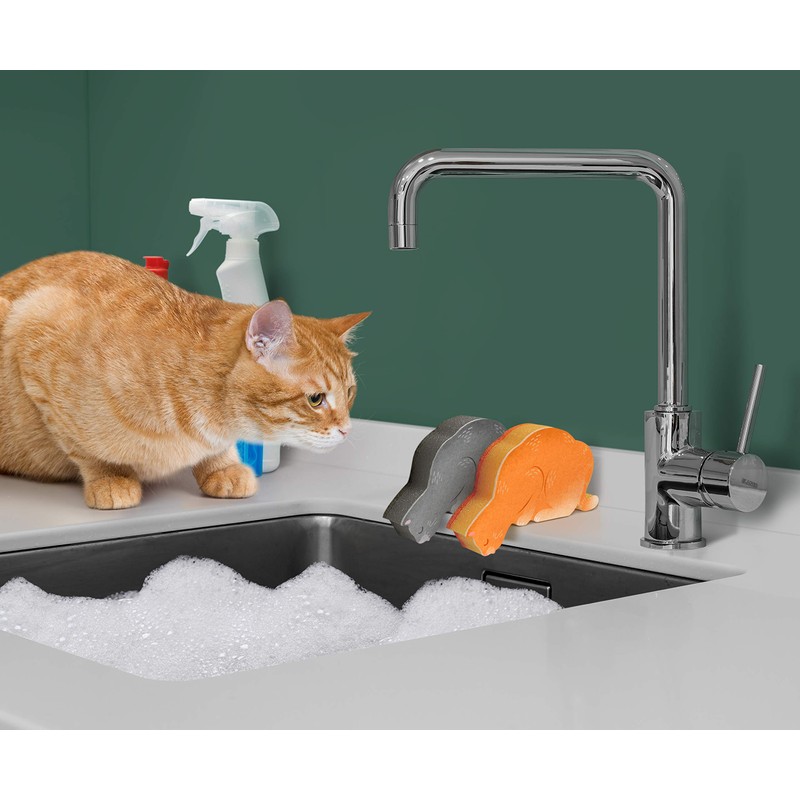 Fred Kitchen Kittens - Juego de 2 esponjas para gatitos,