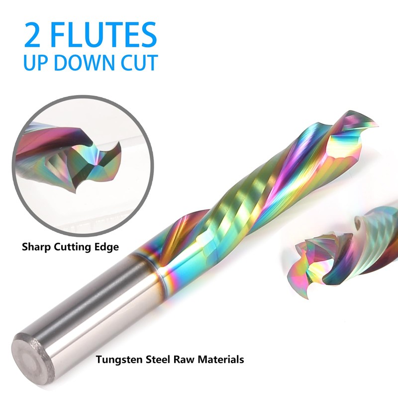 Up Down Compression Spiral Router Bit - 1/4 inch Shank