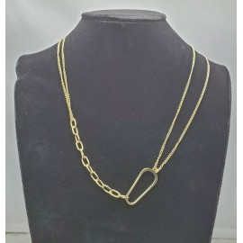 French connection new Bohemian gold ring and chain linear necklace retail $38