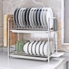 Dish Drying Rack Kitchen Organizer with Off Ground Easy Remove