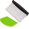 Dough Scraper Set of (1+1), Stainless Steel Bench Scraper Chopper