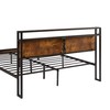 espidoo Queen Size Platform Bed Frame with Storage & LED