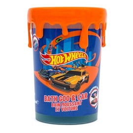 Hot Wheels Bath Goo with Surprise Toy Car 200ml | Children's Bath Slime & Bubble Bath | Apple Fragrance | Reusable Storage Tub | Kids Bath Toy Gift Age 3+