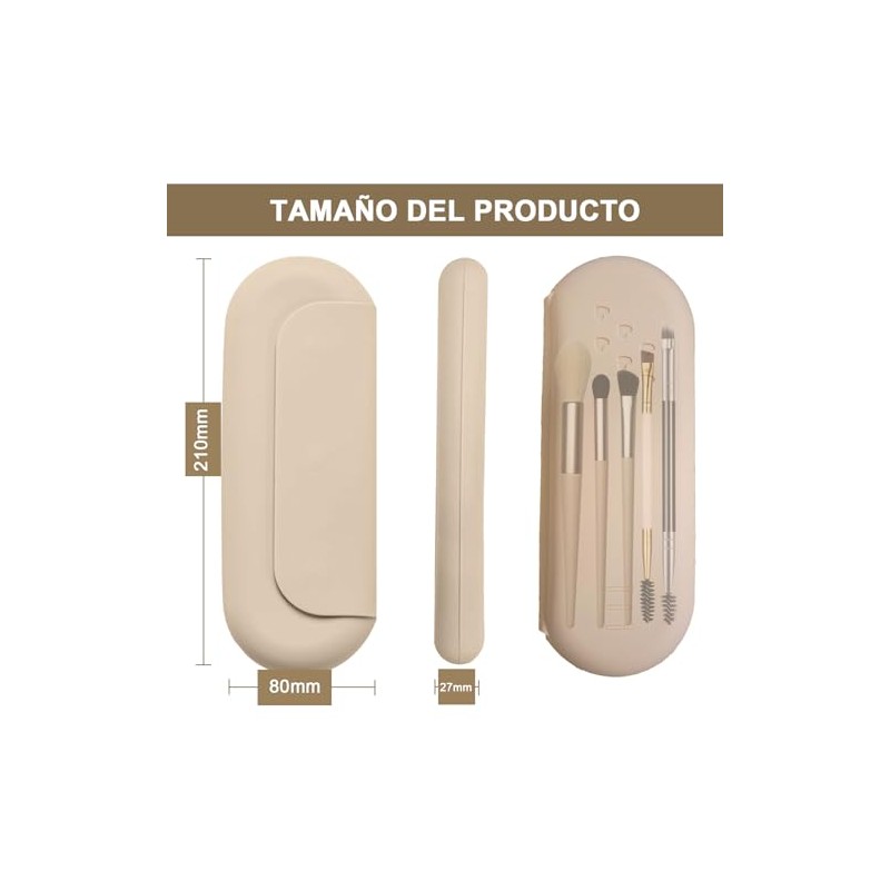 Estuche para Brochas de Maquillaje de Silicona