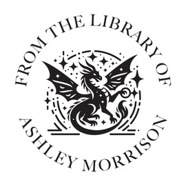 Dragon Book Embosser, Custom Round Library Book Embosser, Fantasty Fiction Dragon Ex Libris Embosser, Gift for Book Lover | Black or Pink Embosser (Dragon #2)