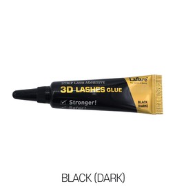 Laflare 3D Lashes Glue, Strip Lash Adhesive, Waterproof, Stronger Eyelash Glue Tube Style 0.25oz (Black)