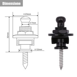 Bestgle Guitar Lock Metal Strap Easy Remove Strap Buckle for Guitar Quick Release Mechanism for Electric Guitar Classical Guitar