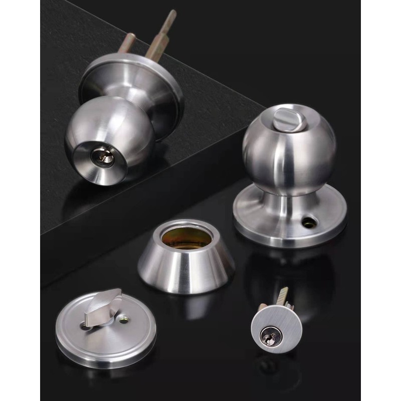 Lanwandeng (6Sets) All Keyed Same Entry Door Knob and Single