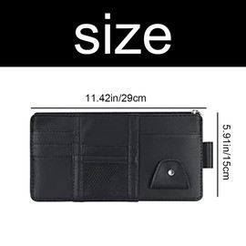 YYMEIDS Car Sun Visor Organizer Multifunctional Car Sun Visor Storage Pouch Universal Car Sun Visor Registration Holder for Card License Registration Pen