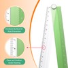 sourcing map Folding Straight Ruler 30cm Metric Aluminum Alloy Protractor