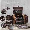 EURYNOME Toiletry Bag For Men, Genuine Leather Toiletries Organizer, Travel