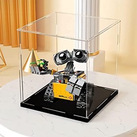Clear Acrylic Display Case-Assemble Countertop Box with Black Base ,Dustproof Protection Showcase for Action Figures Toys Collectibles (4x4x4in/10x10x10cm)
