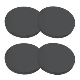 PATIKIL Rubber Solid Discs Washers, 4 Pcs Anti-Vibration Spacer 85mm OD x 8mm Thick Rubber Round Gasket Pad Bushings Spacer Washer for DIY Gasket Craft, Black