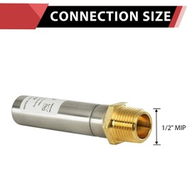 2-Pack EFIELD MH-131, 1/2-Inch MIP Thread Stainless Steel Water Hammer Arrestor For Potable Water Plumbing Application