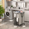 150L Large Laundry Basket with Wheels, Rolling Laundry Hamper with