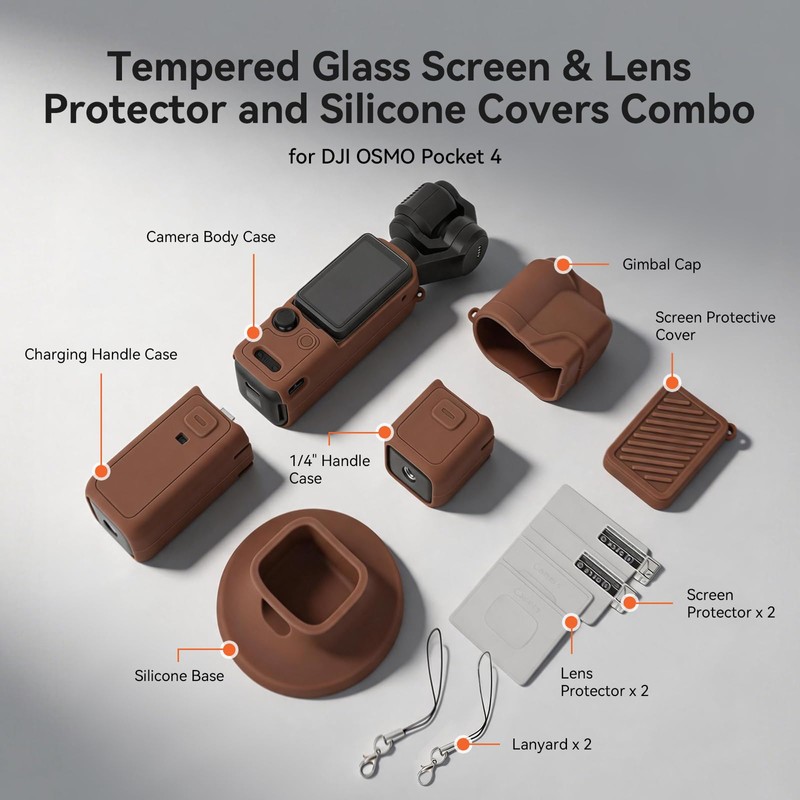 AMAZEAR Silicone Case Compatible with DJI OSMO Pocket 4, Pocket4