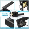 Estmoon 2 Pack Passage Door Levers, Matte Black Door Knobs