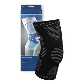 J.H. Company Rodillera Deporte Elastica De Compresion Ajustable Jb-179 Color Negro Talla M