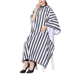 Stripe Design Salon Cape Hair Cutting Cape Hair Stylist Apron Shampoo Shoulder, Black