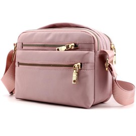 FUPUTWO Women's Shoulder Bag, Cross-body Design, Waterproof, Pochette, Lightweight, Small, Pink