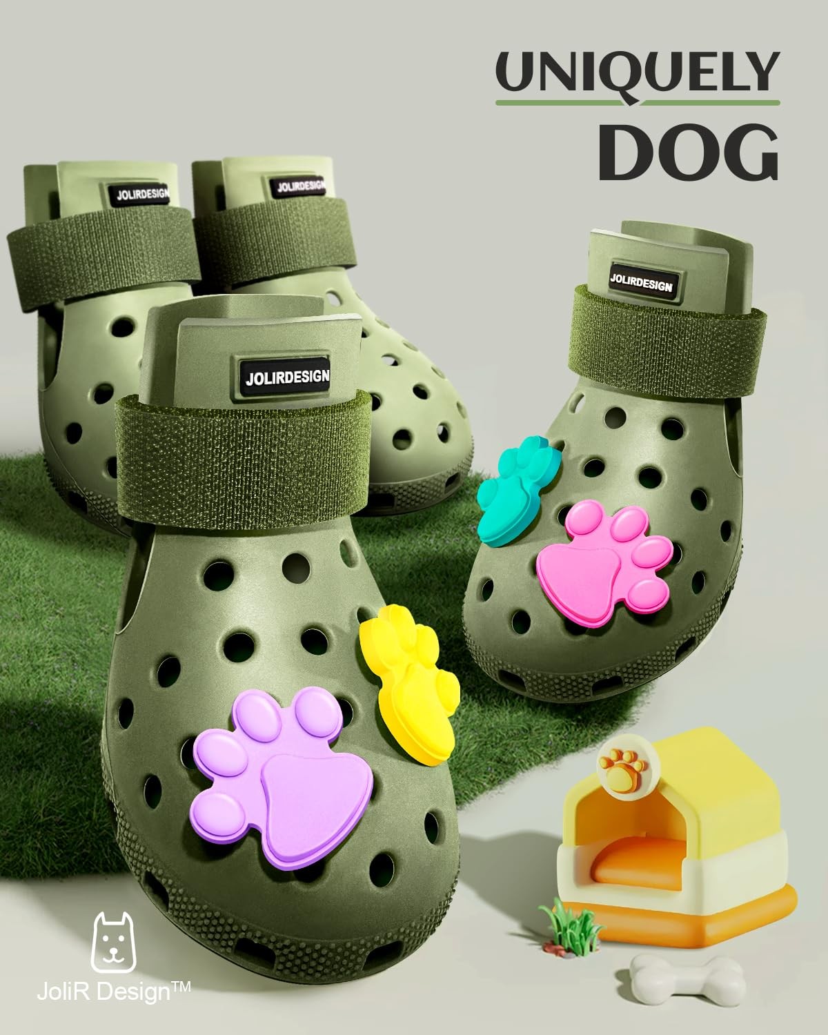 thumbnail image 2 of Disposable Dog Boots For Paw Protection, 20 Pcs Pet Shoes With Adjustable Self-Adhesive Bandage 2 of 11