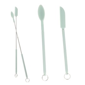 FOMIYES 1 Set Silicone Spatula Digging Spoon Silicone Makeup Spoon Hair Removal Spatula Sauce Scraper Makeup Spatula Lotion Bottle Scraper Beauty Spatula Portable Foundation