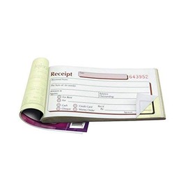 Pukka Pad, NCR Duplicate Receipt Book 69 x 140mm DCU2520 Single Book. For money or rent