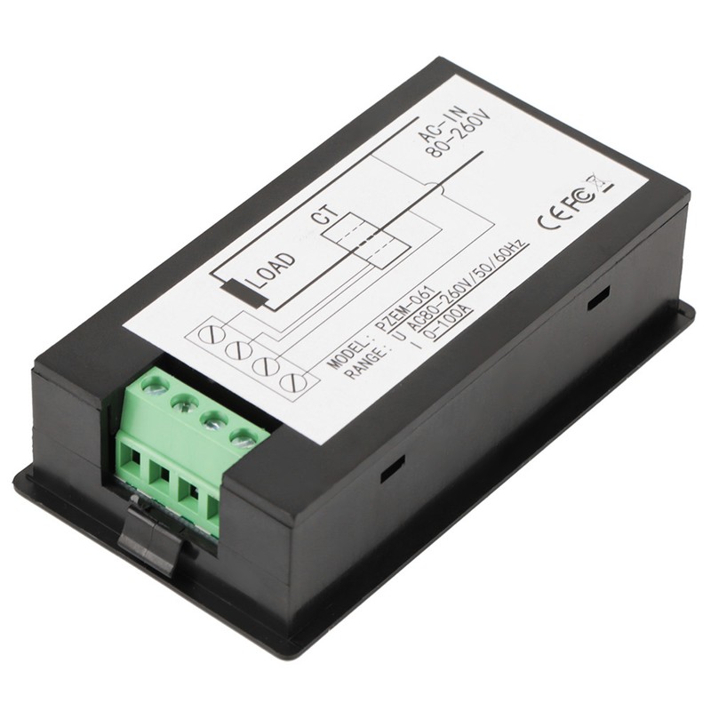 PEACEFAIR PZEM-061 LCD Voltage Current Power Energy Meter Voltmeter Ammeter