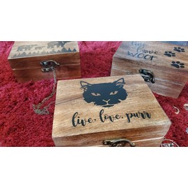JB&C Premium Kitty Cat Trinket and Jewelry Box | Cute Pet Gifts Paw Love Keepsake Box. Kitty Home Décor. Cat Lover Gifts