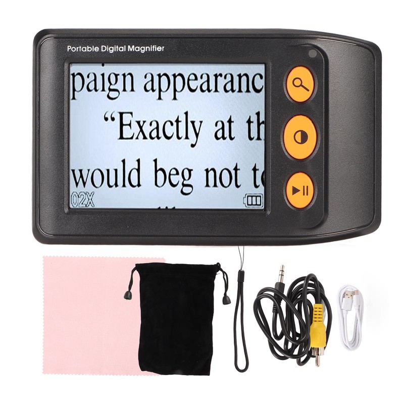 Digital Magnifier 3.5in LCD 2X‑25X Magnification AV Output Reading Magnifier