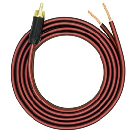 Yuchenfeng RCA to Bare Wire Speaker Cable 14AWG OFC for Direct Connect Speakers (RCA to Bare 16.4FT)