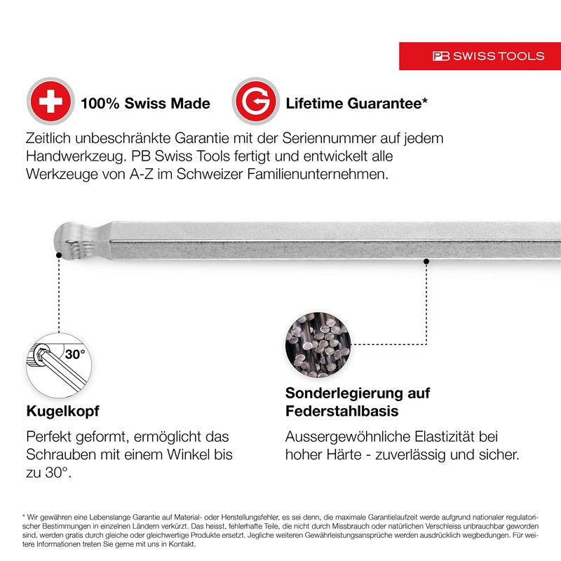 PB Swiss Tools 212H-10CN Swiss Tools Hex Key Set with